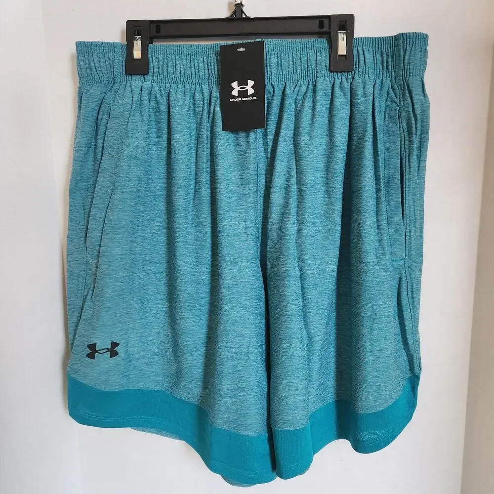 Under Armour Men's UA train stretch shorts truquoise / green size Large regular